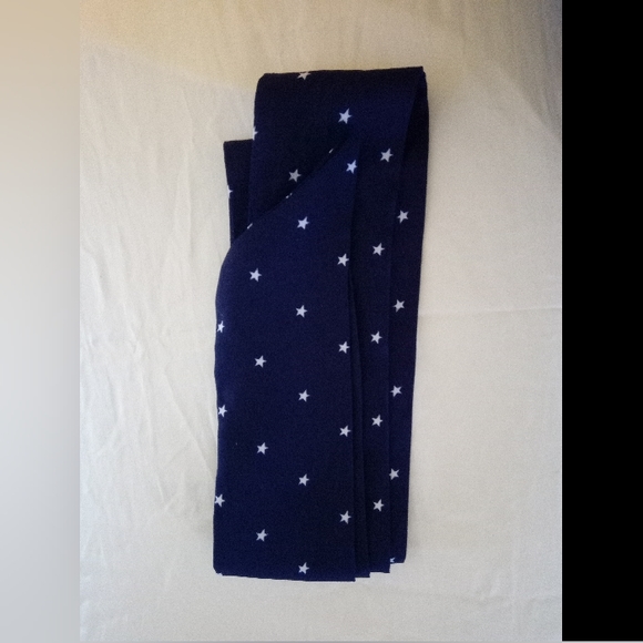 COLLECTION EIGHTEEN - White Star and Navy Blue Skinny Scarf / Belt. 80 Inches! - Picture 3 of 3